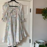 Selkie Shabby Chic Dress Sweetcorn Floral Watercolor Mini Dress Revolve Size XS White Photo 2