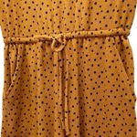 Old Navy Short Sleeve Jumpsuit Yellow Ochre Black Polka Dots Women's Size Small Photo 7