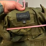 Miss London Olive Green Hooded Utility Jacket Women's XL Zip Snap Pockets Photo 6