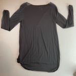 Nesh Tee shirt sheer v neck & upper arm long sleeves Shirt tail round Hem‎ small Black Photo 1