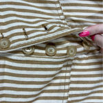 Free People Brown White Striped High Rise Frankie Skinny Jeans Photo 3