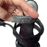 Stuart Weitzman Alex Navy Woven Platform Sandals Women's Size 10 Photo 12