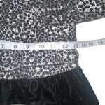 Lillie Rubin Vintage Leopard Print Velvet Black and Silver Dolman Sleeve Dress Photo 4