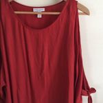 Liz Lange Maternity  Women’s Rust Split Sleeve Tunic Top Size L Photo 2