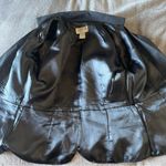 Miss LiLi Pin Stripe 3/4 Sleeve Fitted Office Siren Y2K Blazer Jacket Small Black Photo 3