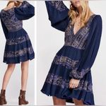 Free People My Love Mini Indigo Dress Size Small Photo 1