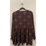 Maurice's Medallion Print Tiered Multicolor Black Tunic Blouse Photo 5