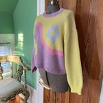 ZARA   Pastel Colorblock Flower Power Cropped Sweater Blogger Fav Sz Med  💕🎀 Photo 4