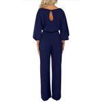 NEW Casual Loose 3/4 Sleeve Wide Leg Pant Jumpsuit XL no belt Blue Photo 1
