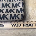 Michael Kors  MK Logo Canvas Wristlet Pouch Clutch Cosmetic Bag Gold Tone Photo 6