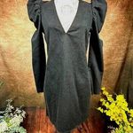 ZARA Trafaluc Denimwear Plunging Zippered Dress Black S Photo 0