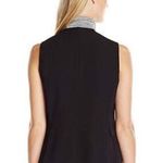 Calvin Klein Black Ruffle Open Vest Photo 1