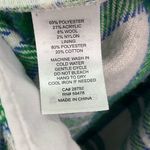 Joie  Plaid Flannel‎ Green and White Wool Blend Shacket Jacket Women's Medium Photo 9