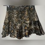 ZARA  Brown Snake Print Mini Skirt Photo 2