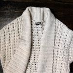 EXPRESS  Cream Wool Blend Loose Knit 3/4 Sleeve Open Front Cardigan Sweater Photo 1