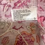 Knox Rose  2X Purple Floral Boho Tunic Top Rayon Linen Button Front Photo 2