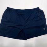 Nike Vintage Andre Agassi 1990 Challenge Court Tennis Shorts 7" Nylon Navy Blue Photo 0