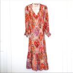Anthropologie NWT  Farm Rio Mosaic Long Sleeve Maxi Dress XS Photo 3