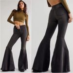 Free People Just Float On Ruffle Flare Jeans Wide Leg Bell Bottoms Gray Size 26 Photo 1
