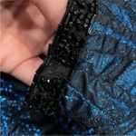 Ricki Lang for Nuit Blue Metallic and Velvet Mockneck Vintage VTG Size 8 Photo 13