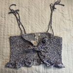 Jolie & Joy purple floral tie front crop top White Size L Photo 0