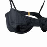 Fisch Womens Italia Bikini Top Jet Black XS Underwire Made Italy Luxury Swim Photo 4
