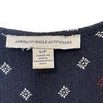 American Eagle  Dress Size Small Boho Navy‎ White Red Pattern Womens Viscose Photo 6