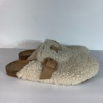 J.Crew Sherpa Buckle Clog Slippers in Tan/Cream, Women’s Size 8 Photo 4