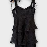 Lulus Glamorous Sweetie Black Burnout Tie Photo 2