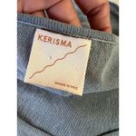 Kerisma  Top Womens M/L Baby Blue Tencel Linen Long Sleeve Ruched Tie Front Fairy Photo 1