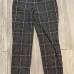 EXPRESS Black and White Menswear Style Plaid Cropped Ankle Pants, size 4 Photo 0