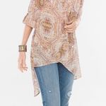 Chico's Chico’s‎ Mirrored Beauty Laced Up Tunic Top Size 1 Photo 0