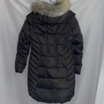 T Tahari SIZE SMALL (see measurements below)Dark GrayPuffer Coat Faux Fur Hood Photo 8