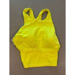 Athleta  Yellow Crop Top‎ Racerback Tank Top women's medium Sleeveless Activewear Photo 3