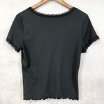 No Boundaries  Juniors Top‎ Size L Lace Trim Ribbed Girly Grunge Emo Edgy Y2K Photo 3