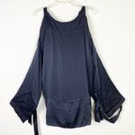 Vivienne Westwood  Anglomania Black Silk Cutout Bow Tie Long Sleeve Tunic Blouse Photo 4