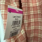 Free People Olivia Gingham Blazer In Pink Size Small Tie Back Relaxed Fit Photo 8