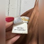 Julie Brown Y2K Chocolate Brown Silk Babydoll Top Size 8 Photo 4