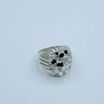 925 Sterling silver men’s Nugget Ring Size: 10 Anillo de Plata para hombre tamaño 10 Photo 0