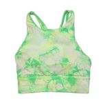 Lululemon Energy Bra High Neck Long Line Shibori Green Tie Dye WOmens 4 Sports Photo 0