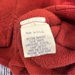 True Grit Vintage  Bear Embroidered Red Fleece Jacket Photo 4