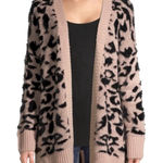 Dreamers  Leopard Print Open Cardigan Sweater Small/Medium Cozy Chic Photo 0