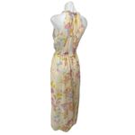 ZARA Multicolor Floral Chiffon Sleeveless Cami Camisole Maxi A-line Tank Dress L Photo 3