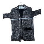 Silver Shimmering Blazer with Relaxed Open Front Size M Photo 4