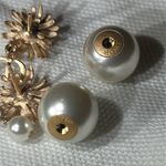 Christian Dior DIOR TRIBALES Earrings Matte Pink-Finish Metal and White Resin Pearls Photo 5