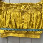 Free People Dancing Till Dawn Off the Shoulder Top Blouse Citrus Honey Photo 9