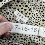 THML Skirt Womens Large Beige Black Dalmatian Dot Wrap Ruffle Midi Boho Print Photo 2