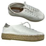 Steve Madden  Tamilyn White Faux Leather Platform Espadrille Shoes Womens 10 Flat Photo 0