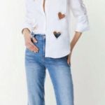 Pink Heart Cutout Rhinestone Embellished Long Sleeve Button Photo 6