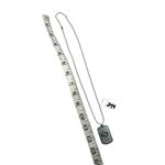 Silver zodiac dog tag necklace Pisces tag necklace Silver Photo 3